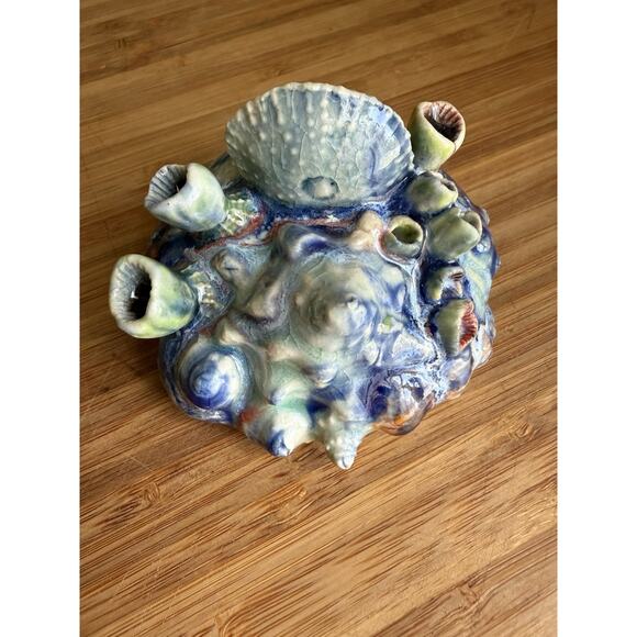 Diane Martin Lubinski 2x3 Signed Handmade Coral Reef Art Clay Sculpture #18